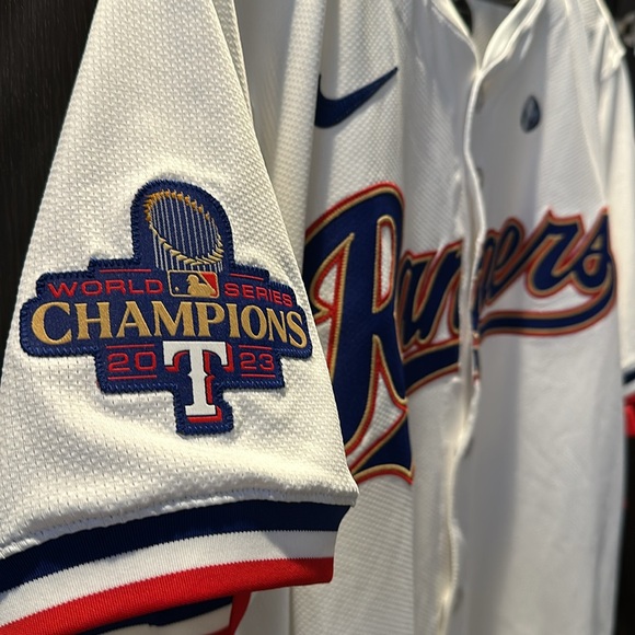 Max Scherzer Texas Rangers Nike 2024 Gold Collection Elite Player Jersey – White - Picture 3 of 7